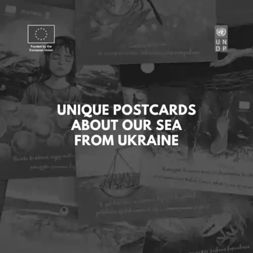 Unique postcards with wise quotes from the Ukrainian marine scientists developed in Ukraine